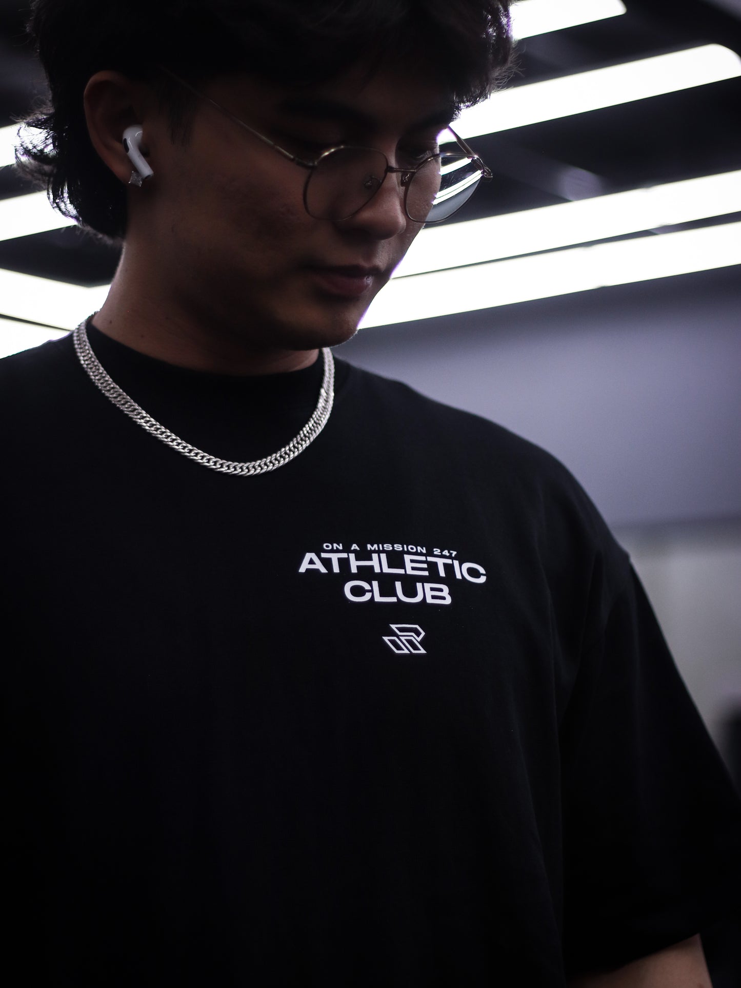 ATHLETIC CLUB OVERSEIZED SHIRT (BLACK)